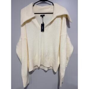 Nwt Express V neck wool blend oversized sweater Medium